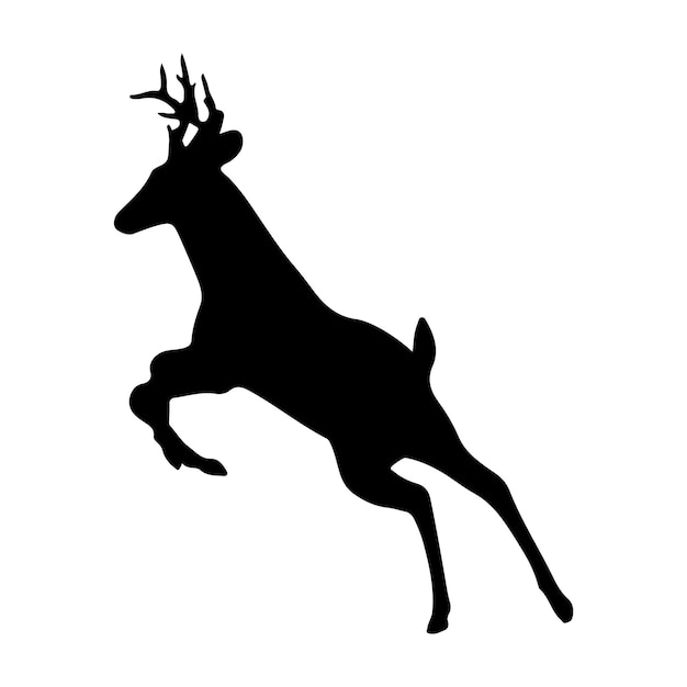 Vector de silueta de ciervo de Navidad