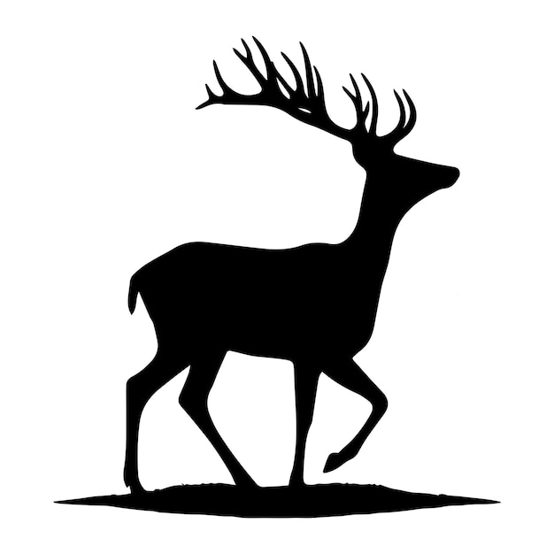 Vector de silueta de ciervo