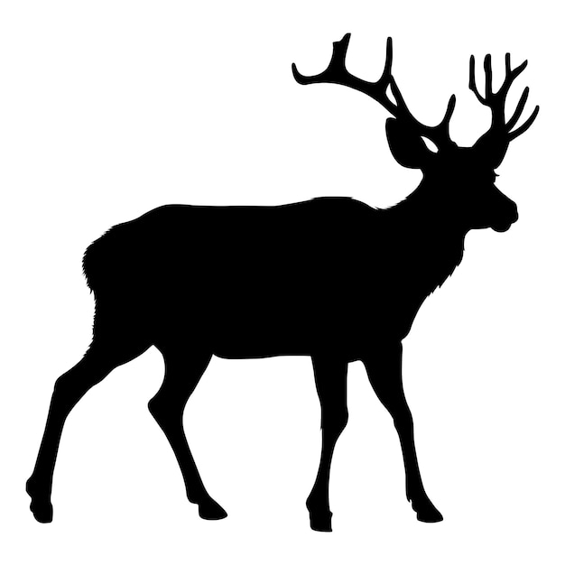Vector de silueta de ciervo