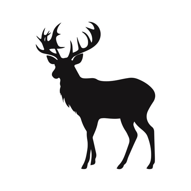 Vector de silueta de ciervo