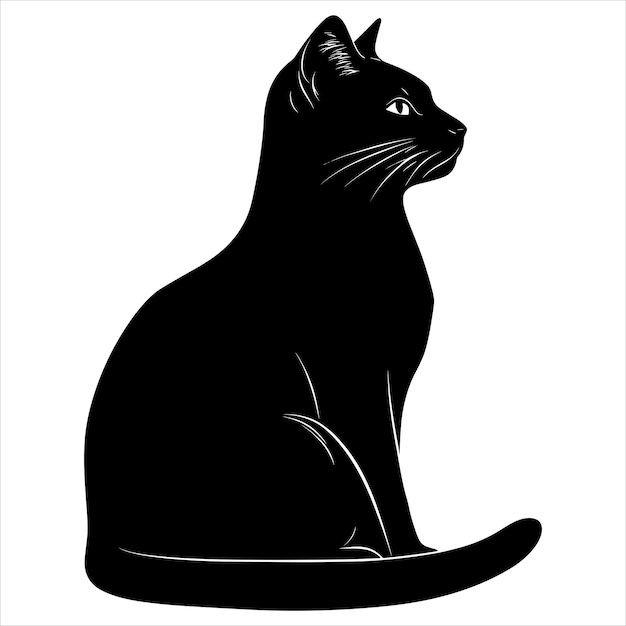 Vector de silueta de Coati sobre un fondo blanco
