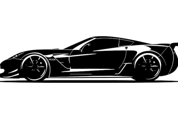Vector de silueta de coche deportivo