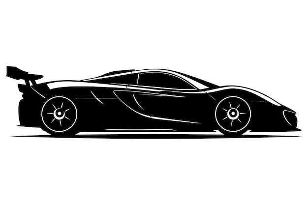 Vector de silueta de coche deportivo