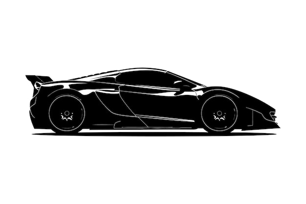 Vector de silueta de coche deportivo