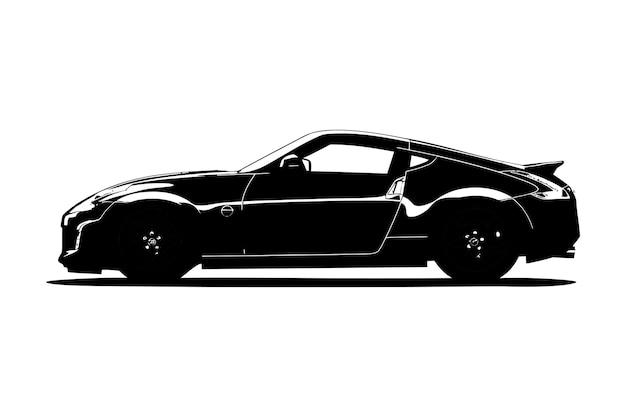Vector de silueta de coche deportivo