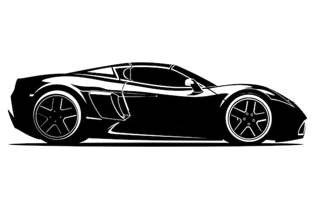 Vector de silueta de coche deportivo