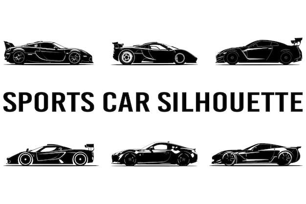 Vector de silueta de coche deportivo