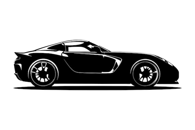 Vector de silueta de coche deportivo
