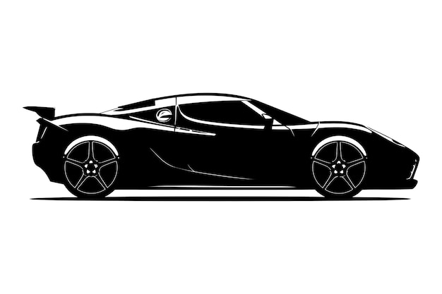 Vector de silueta de coche deportivo