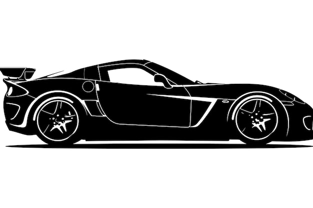 Vector de silueta de coche deportivo