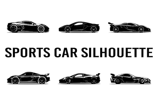 Vector de silueta de coche deportivo
