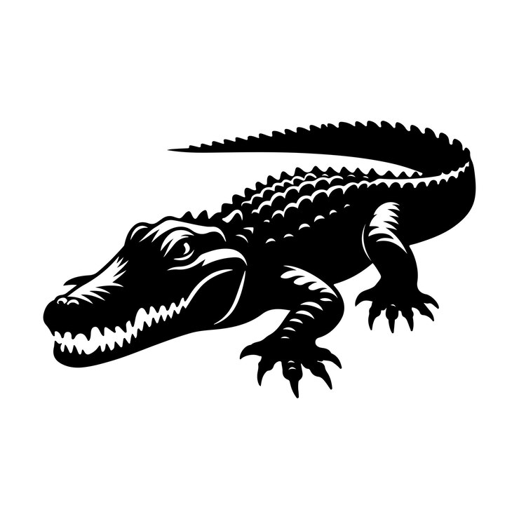 vector de silueta de cocodrilo