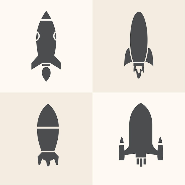 Vector de silueta de cohete