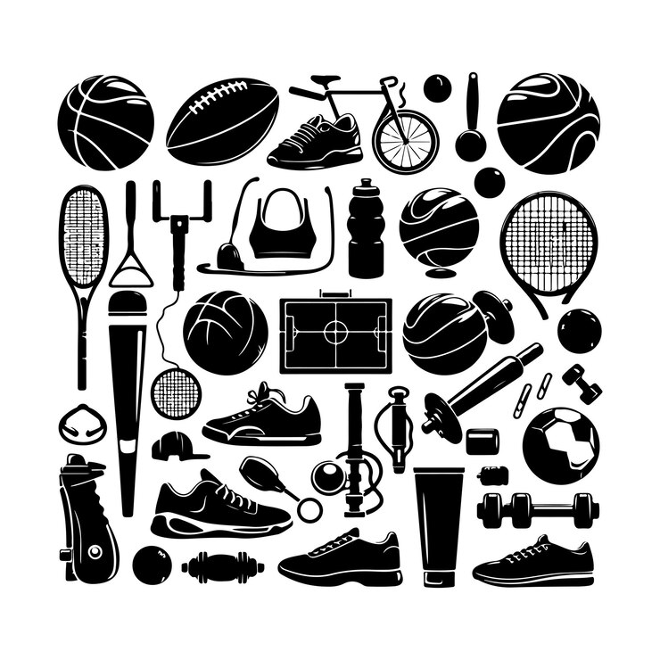 Vector vector de silueta de la colección de equipos deportivos