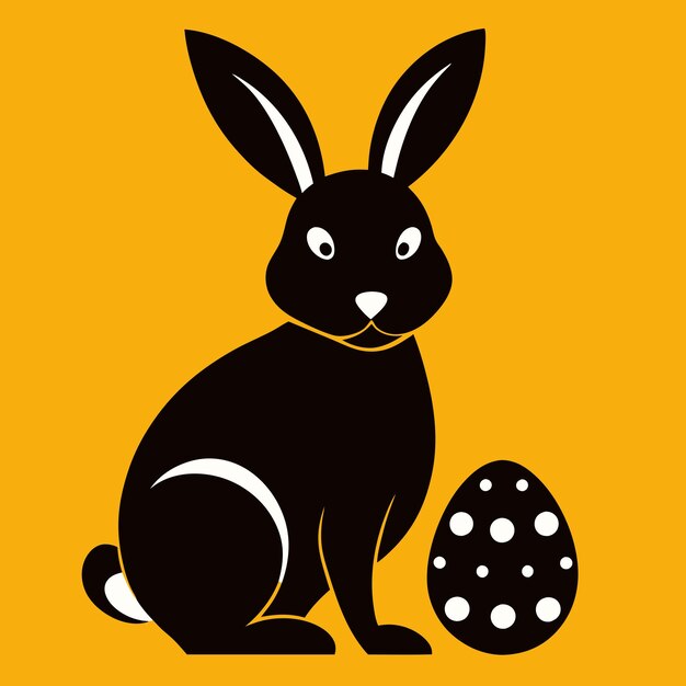 Vector de la silueta del conejo de Pascua