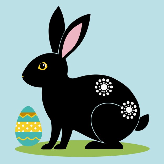 Vector de la silueta del conejo de Pascua