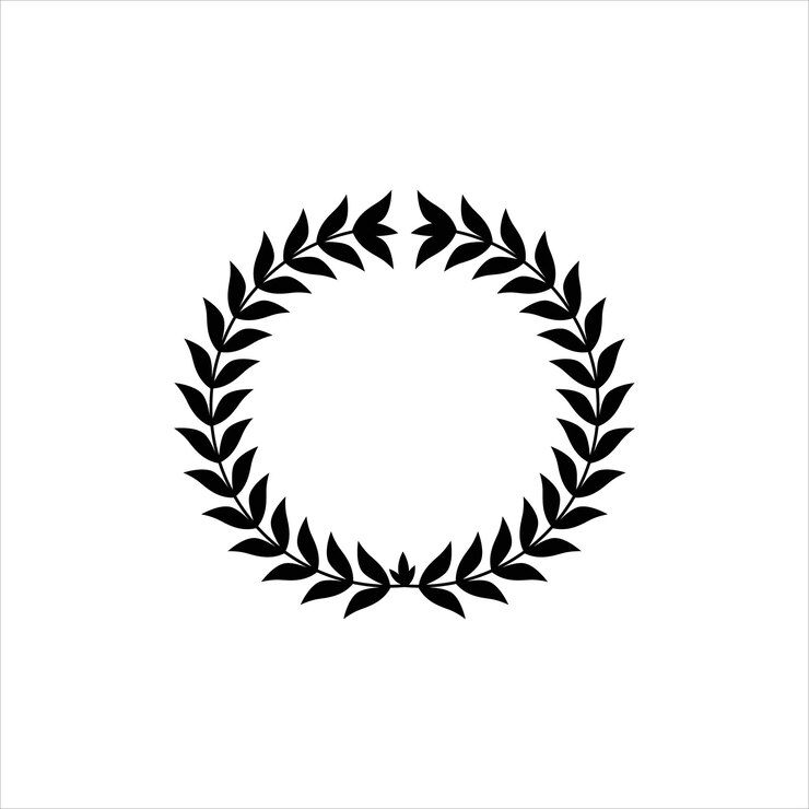 Vector vector de silueta de la corona de laurel