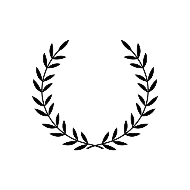 Vector de silueta de la corona de laurel