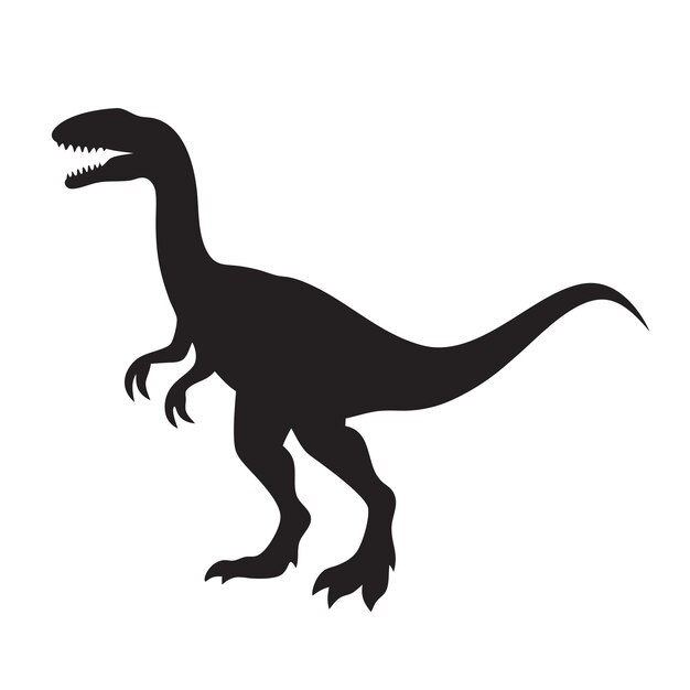 Vector de silueta de dinosaurio majestuoso