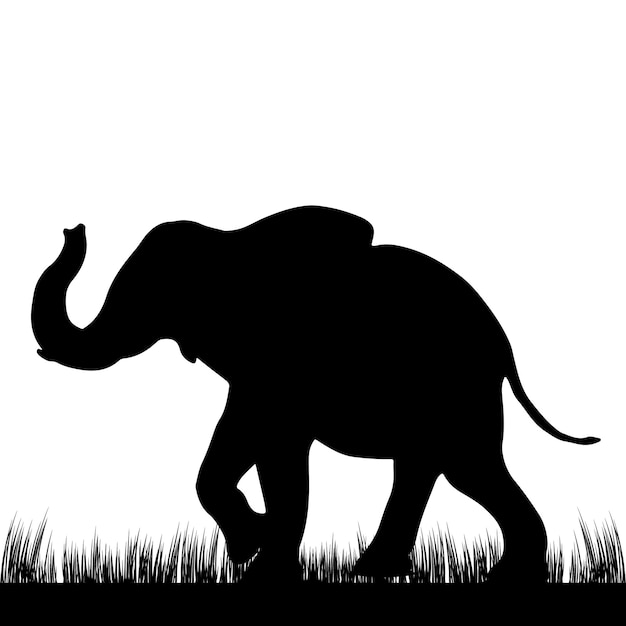 vector de silueta de elefante