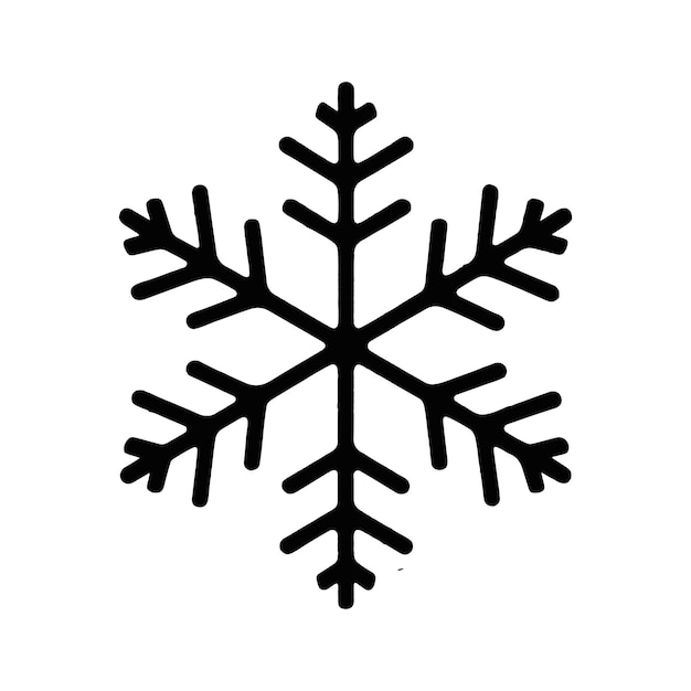 Vector de silueta elegante de copo de nieve para diseños de invierno y vacaciones