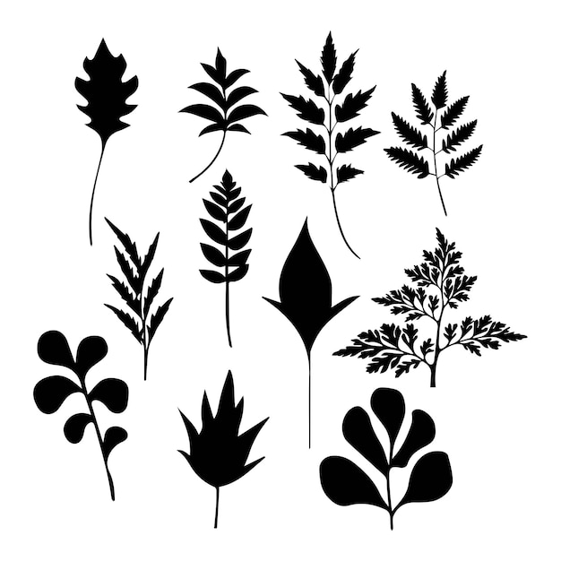 Vector de silueta de los elementos de diseño