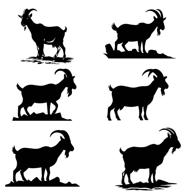 Vector de silueta de los elementos de diseño