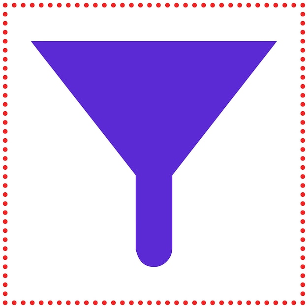 Vector de silueta de embudo estilizado genial para embudos de ventas comerciales y proyectos de marketing