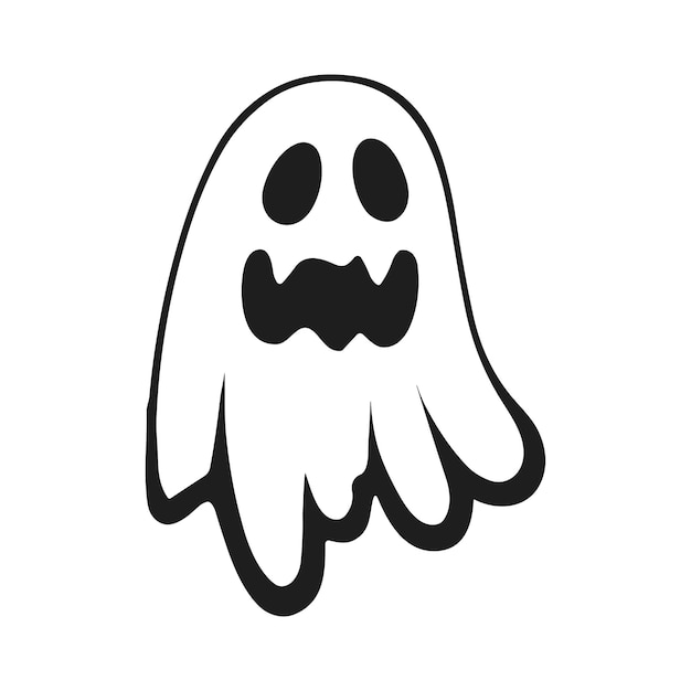 Un vector de silueta de fantasma de Halloween