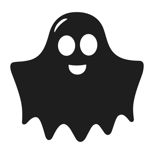 Un vector de silueta de fantasma de Halloween