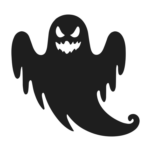 Un vector de silueta de fantasma de Halloween