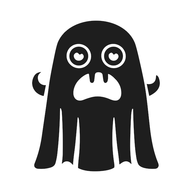 Un vector de silueta de fantasma de Halloween