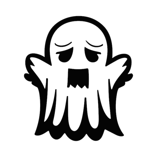 Un vector de silueta de fantasma de Halloween