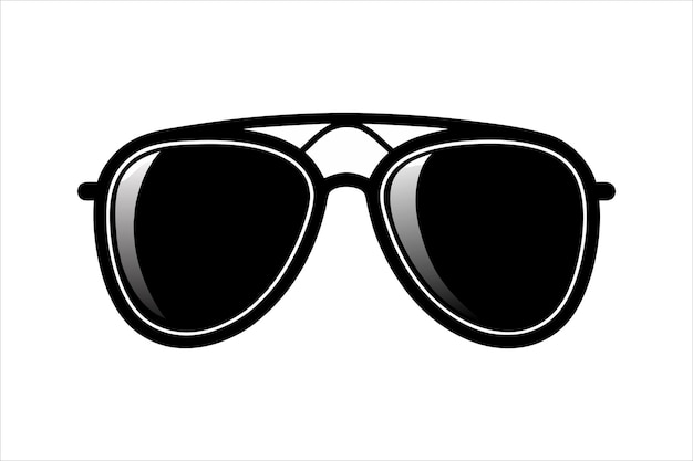 Vector de silueta de las gafas de sol