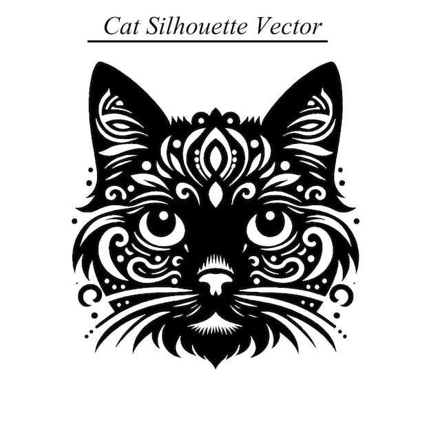 Vector de silueta de gato