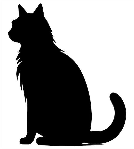 Vector de silueta de gatoVector de silhoueta de gato