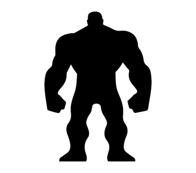 Vector de silueta gigante sobre fondo blanco