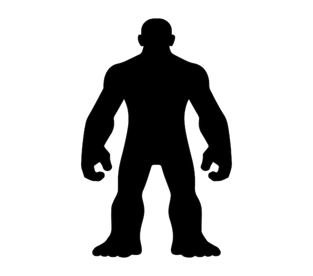 Vector de silueta gigante sobre fondo blanco