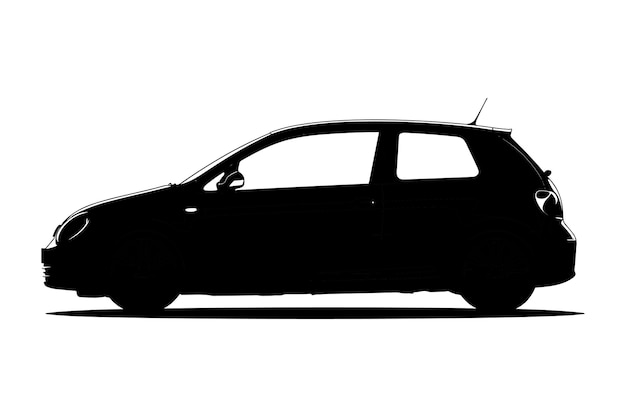 Vector de silueta gráfica para automóviles compactos