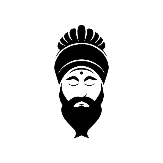 Vector de la silueta del gurú Gobind Singh