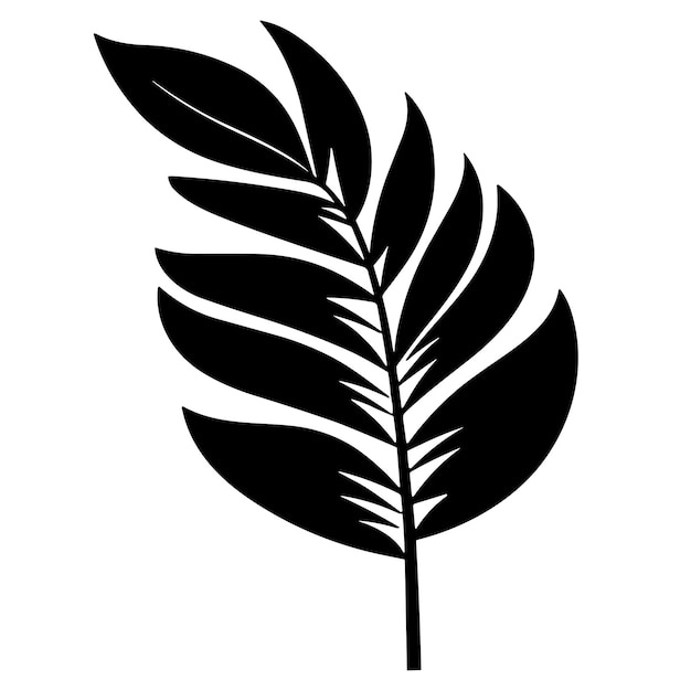 Vector de la silueta de la hoja de plátano