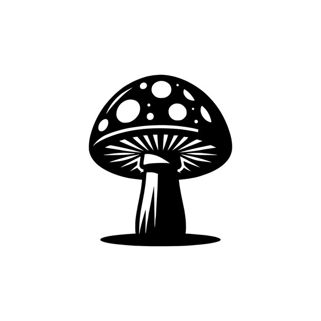 vector de la silueta de los hongos