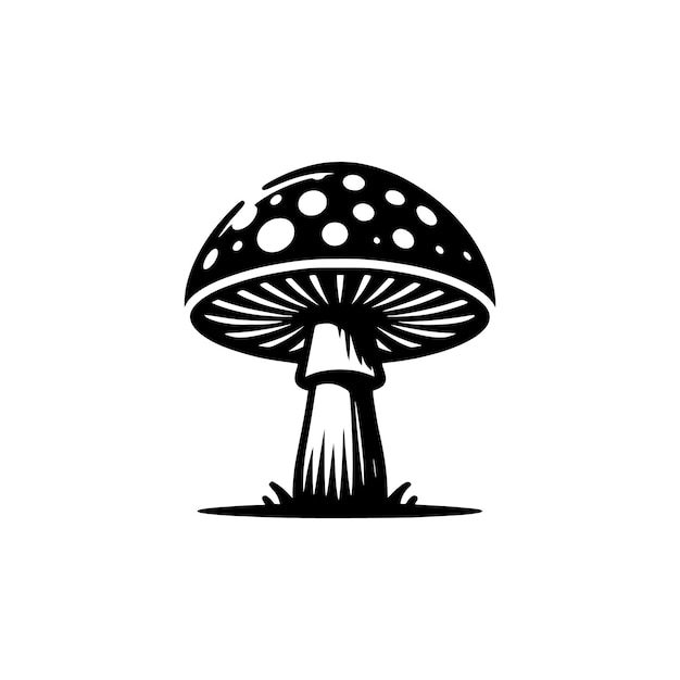 vector de la silueta de los hongos