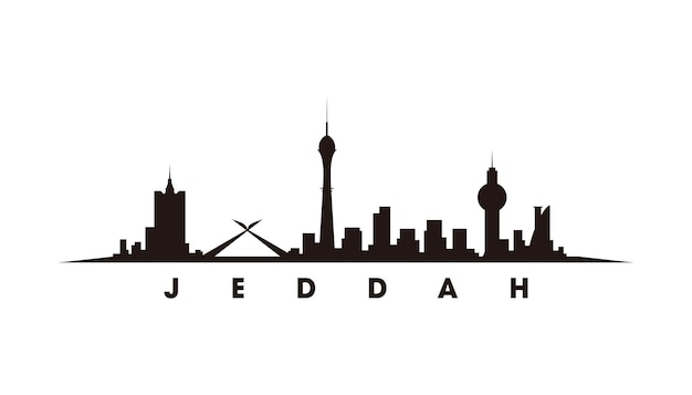 Vector de silueta de horizonte de jeddah