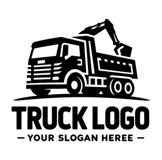 Vector de silueta del logotipo del camión