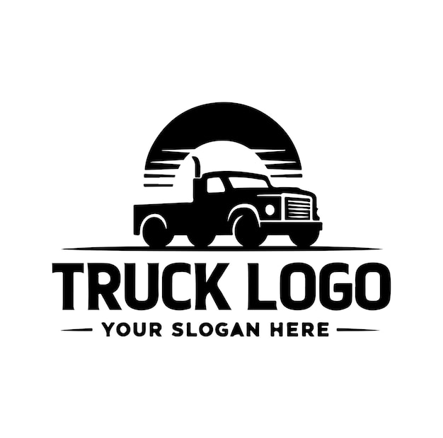 Vector de silueta del logotipo del camión