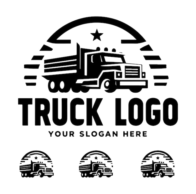 Vector de silueta del logotipo del camión