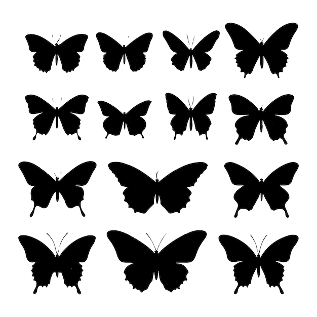 Vector de silueta de mariposa