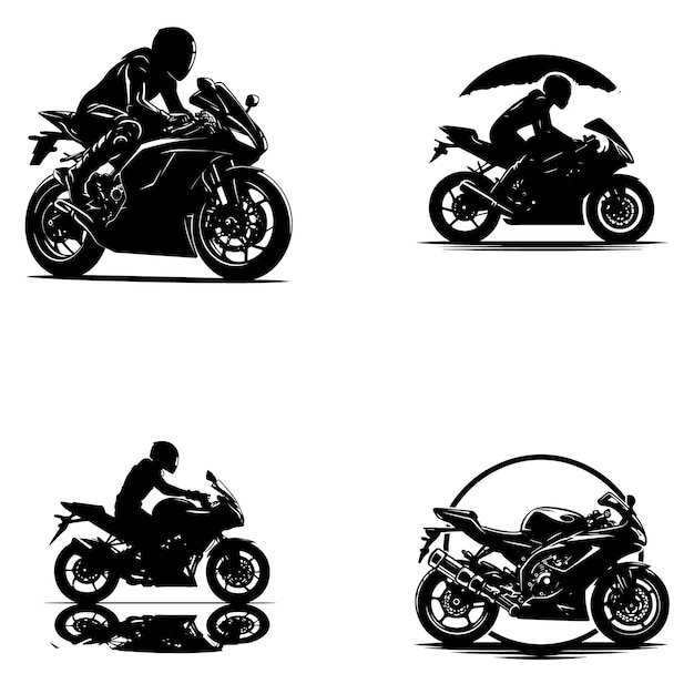 Vector de silueta de motocicleta para descargar