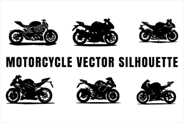 El vector de silueta de la motocicleta es creativo
